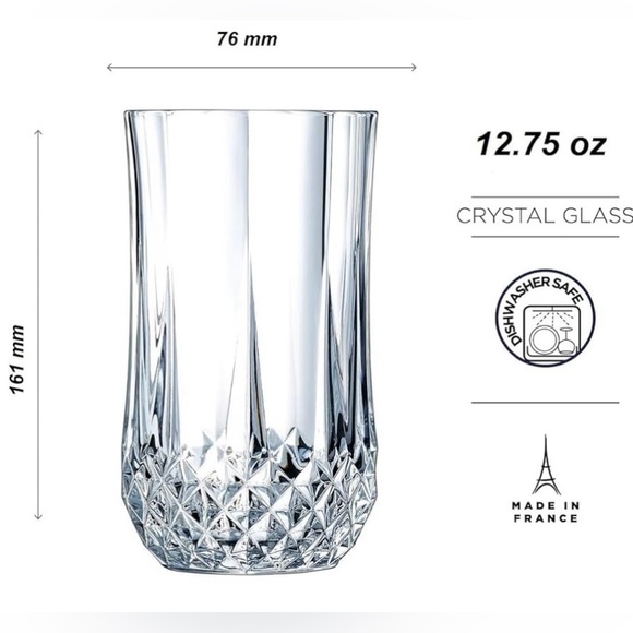 Cristal D’Arques Longchamp Highball Glasses Set - Picture 8 of 9